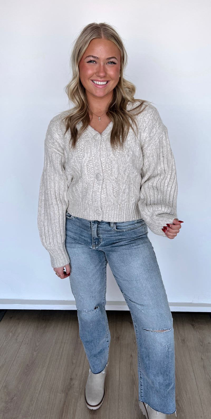 Ivory Cable Cardi