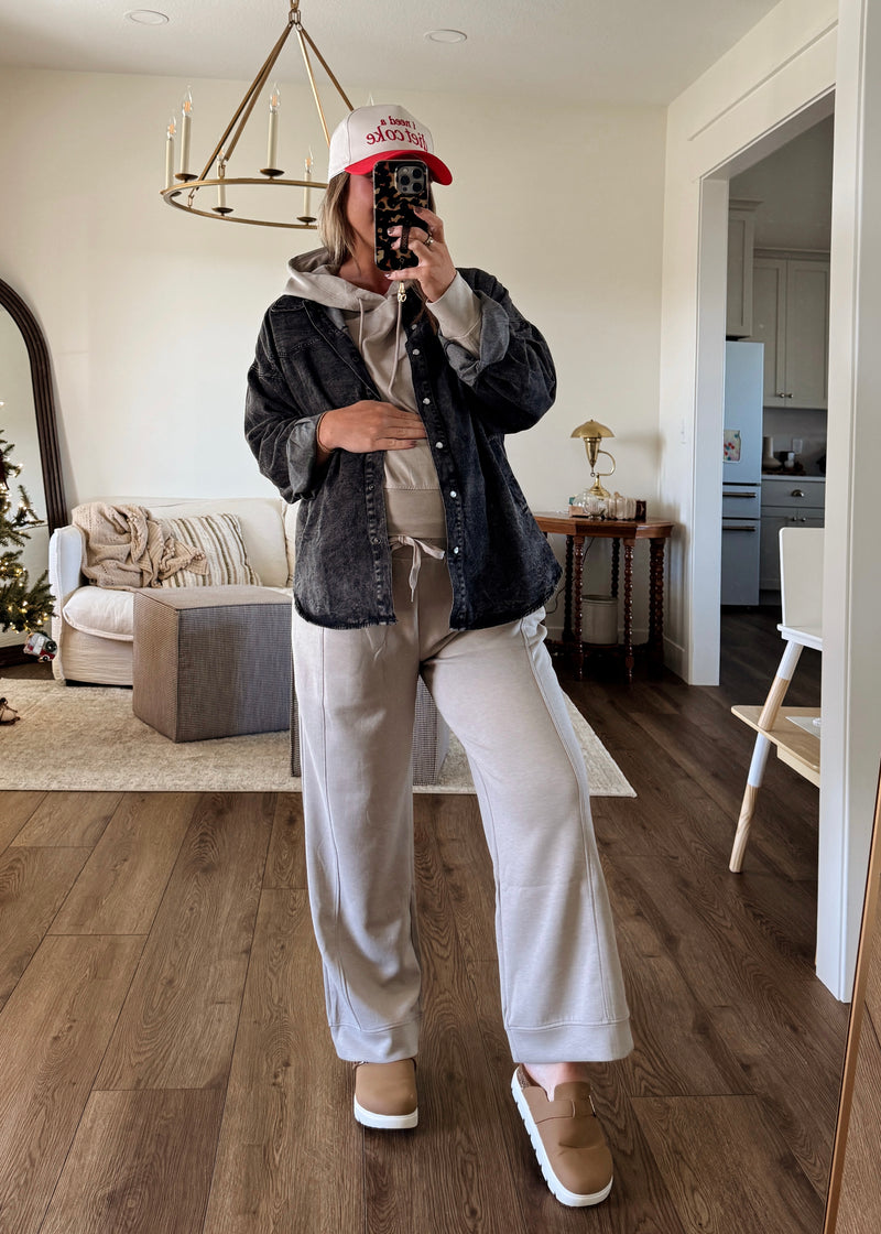 Comfort Season Pants- Light Mocha