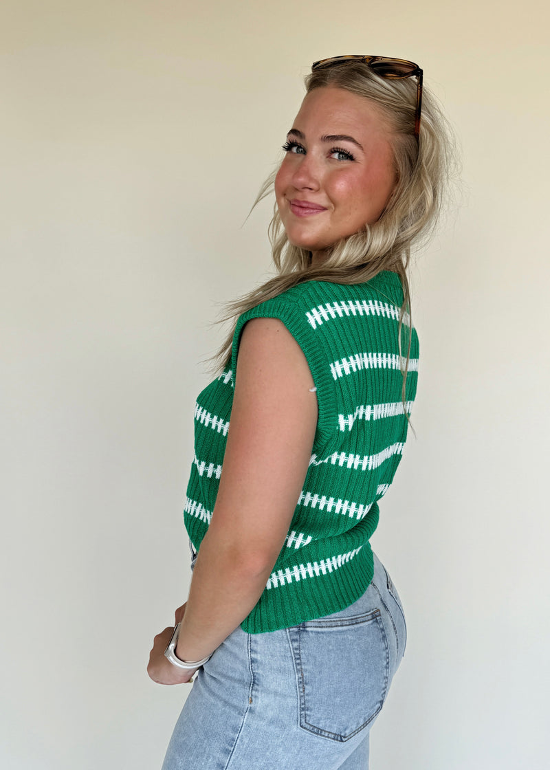 Sunday of Summer Knit Tank-Green