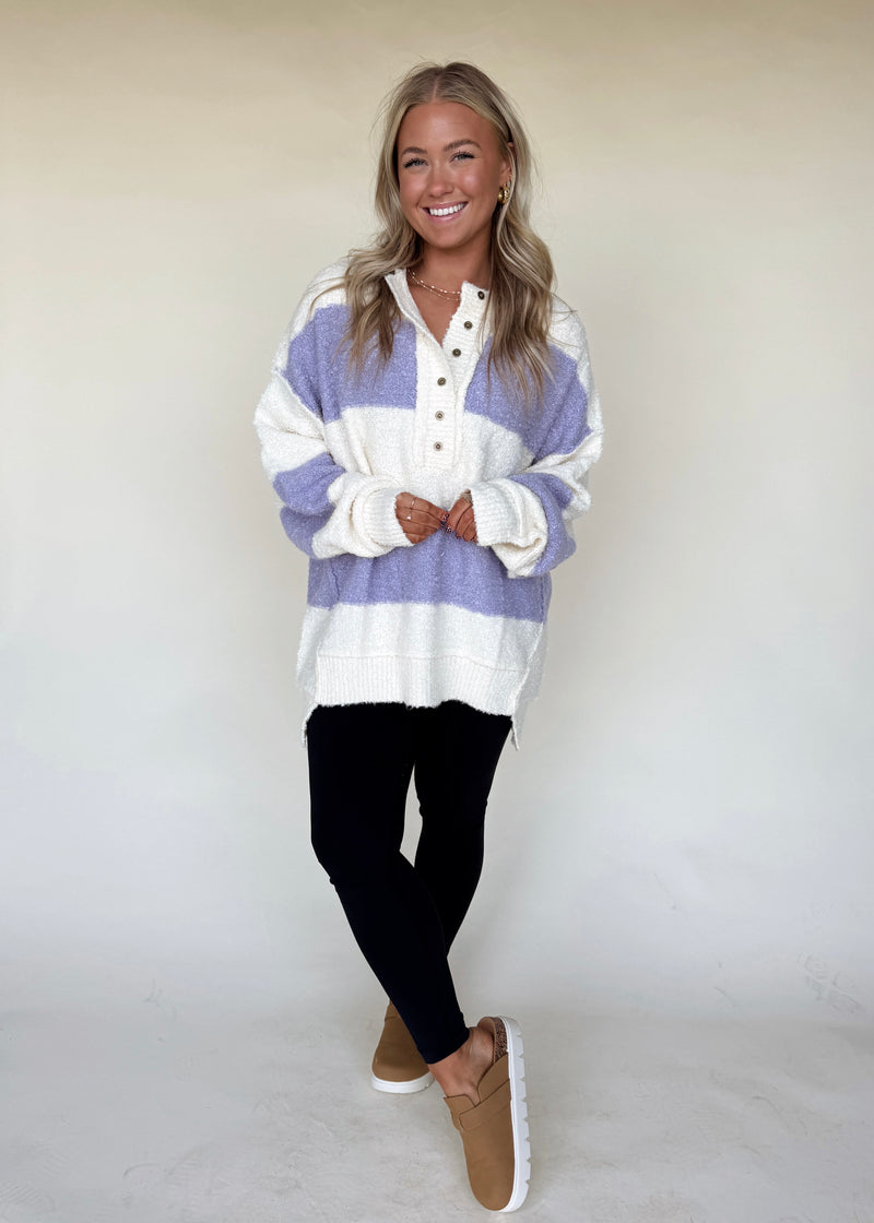 Lavender Henley Sweater