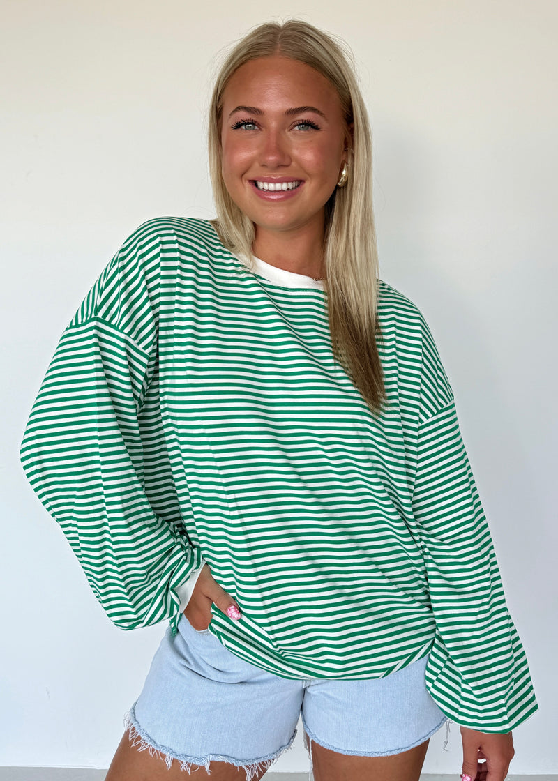 Trend Stripe Pullover-Apple