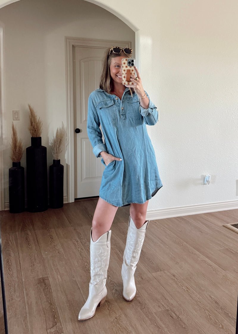 Avery Denim Shirt Dress