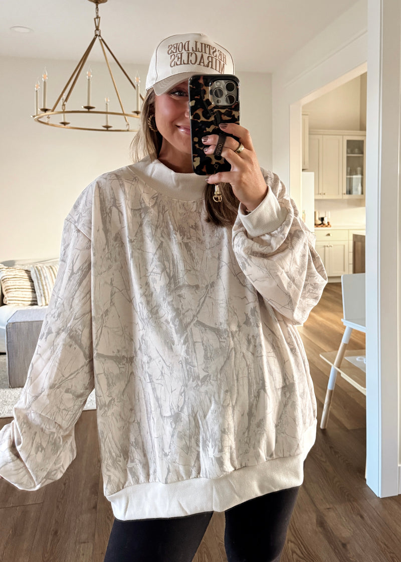 Neutral Foliage Mockneck