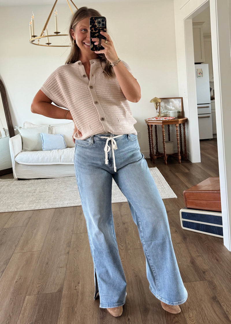 Layne Button Knit Top