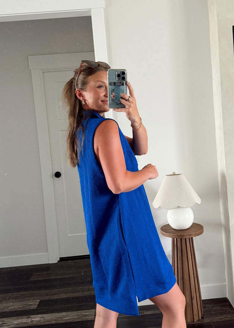 Summer of Blues Zip Dress