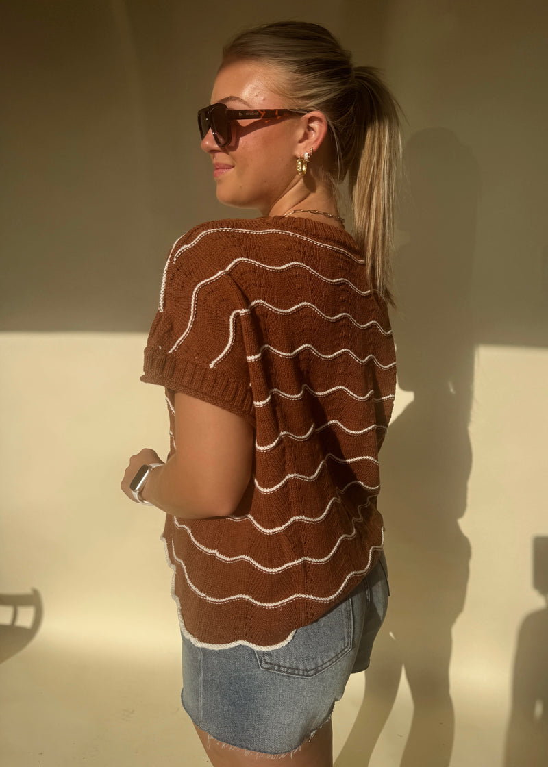 Stella Scallop Sweater Top