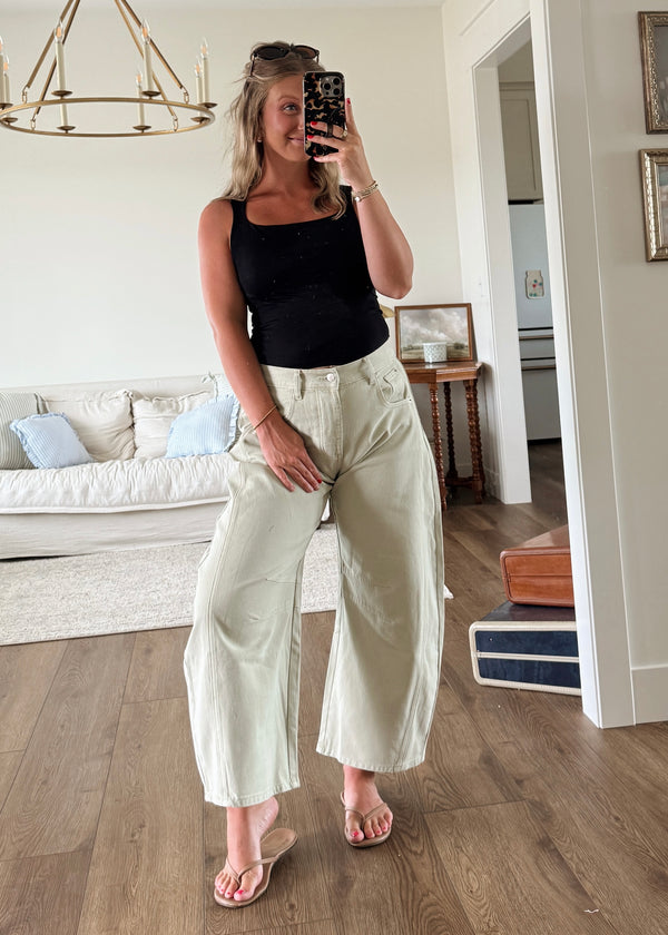 Sage Barrel Jeans