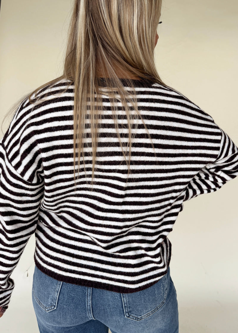 Harper Henley Sweater-Wine Espresso