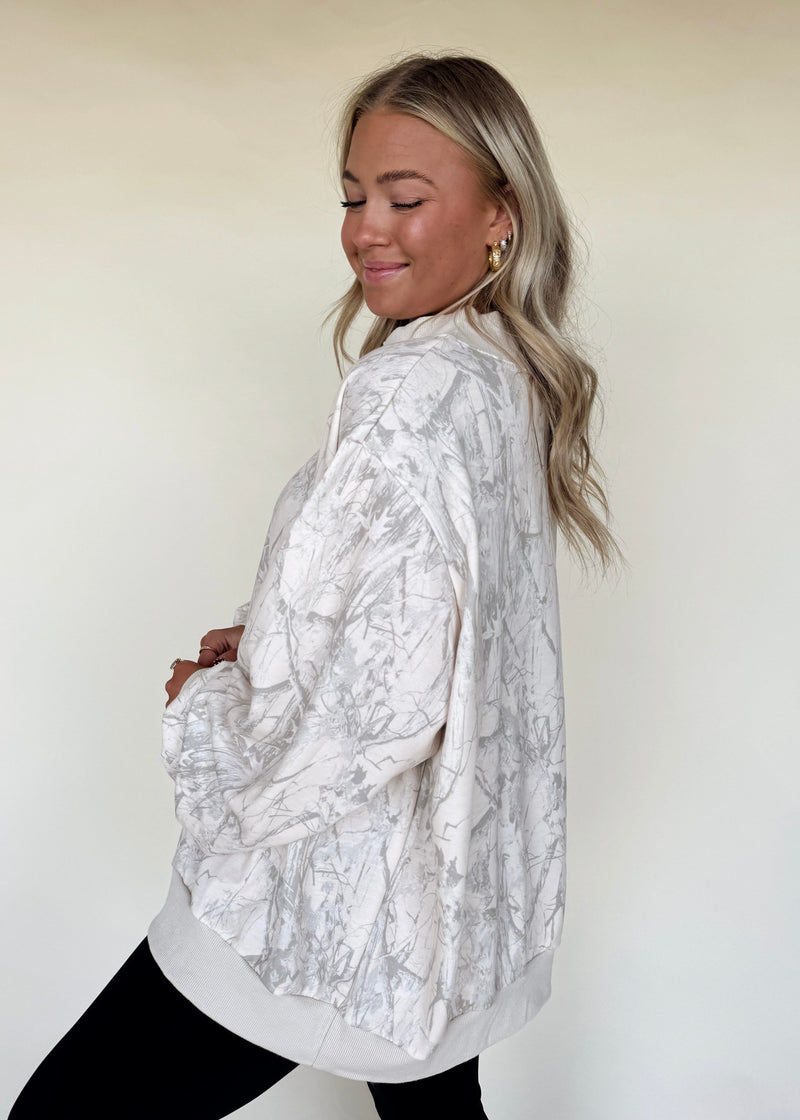 Neutral Foliage Mockneck