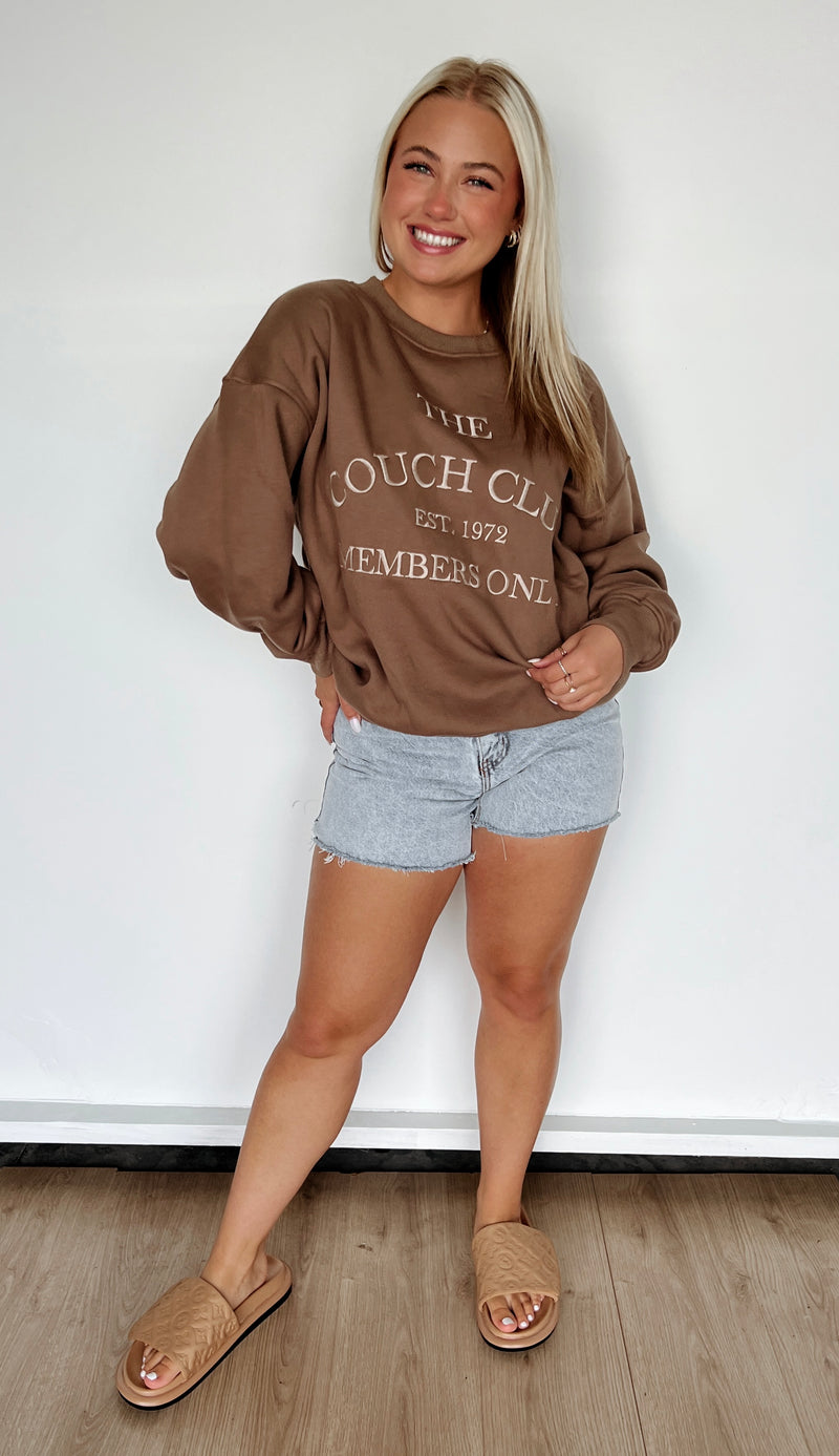 Couch Club Embroidered Sweatshirts