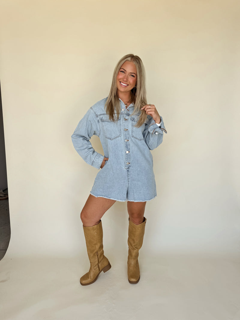 Breckyn Denim Romper