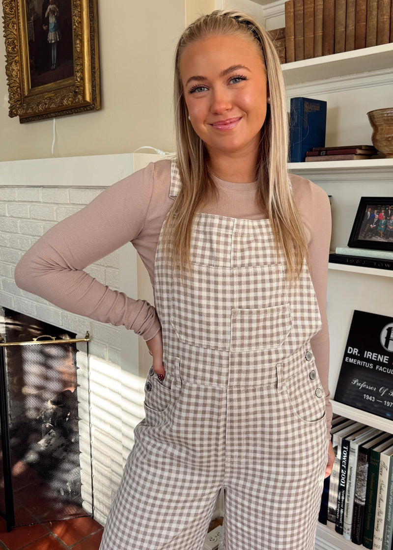 Gemma Gingham Overalls