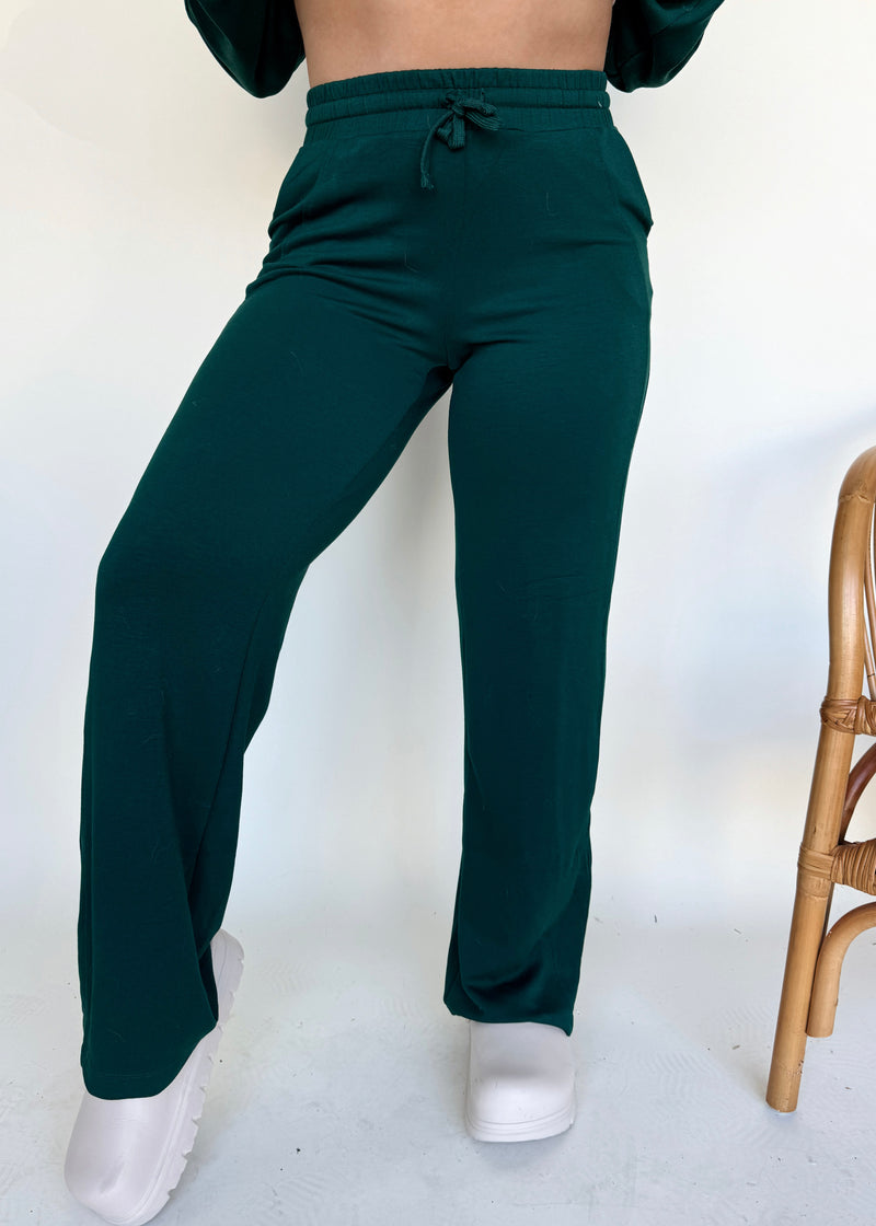 Comfy Soul Pants-Forest Green