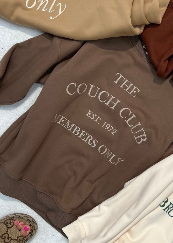 Couch Club Embroidered Sweatshirts