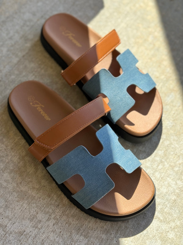 Harlow Sandals- Denim