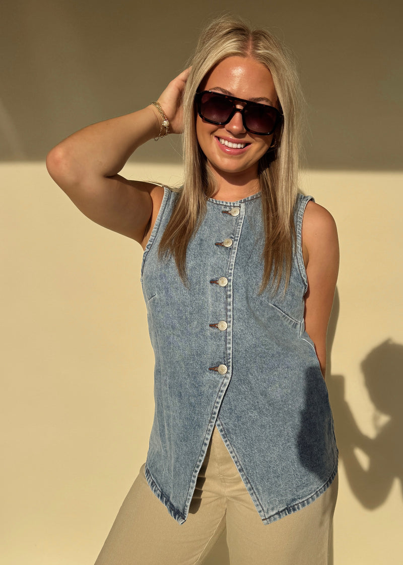 Fort Worth Denim Tank