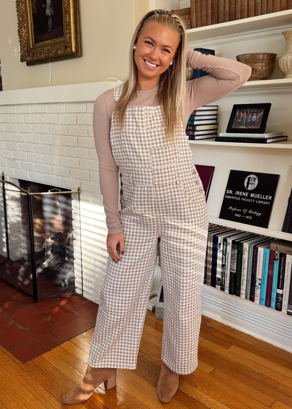 Gemma Gingham Overalls