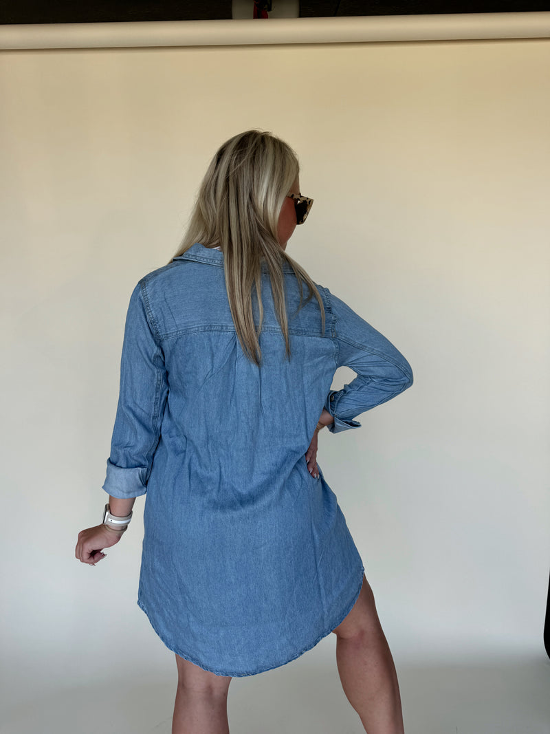 Avery Denim Shirt Dress