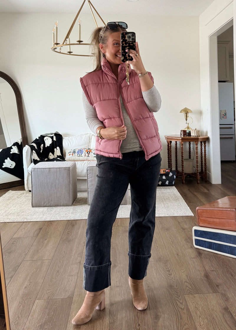 Mauve Puffer Vest