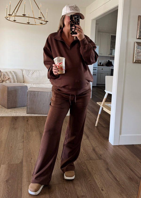 Comfort Season Sweats-Brown