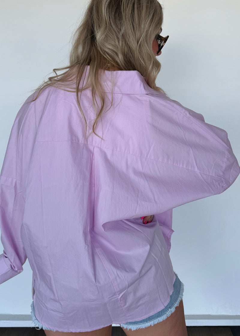 Crisp Classic Blouse-Lavender