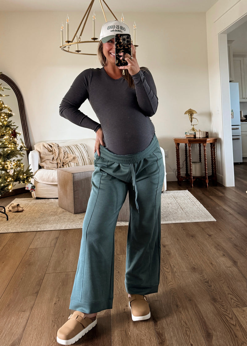 Ultimate Ribbed Longline Basic- Dark Grey