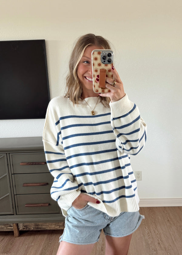 Cottage Core Striped Sweater