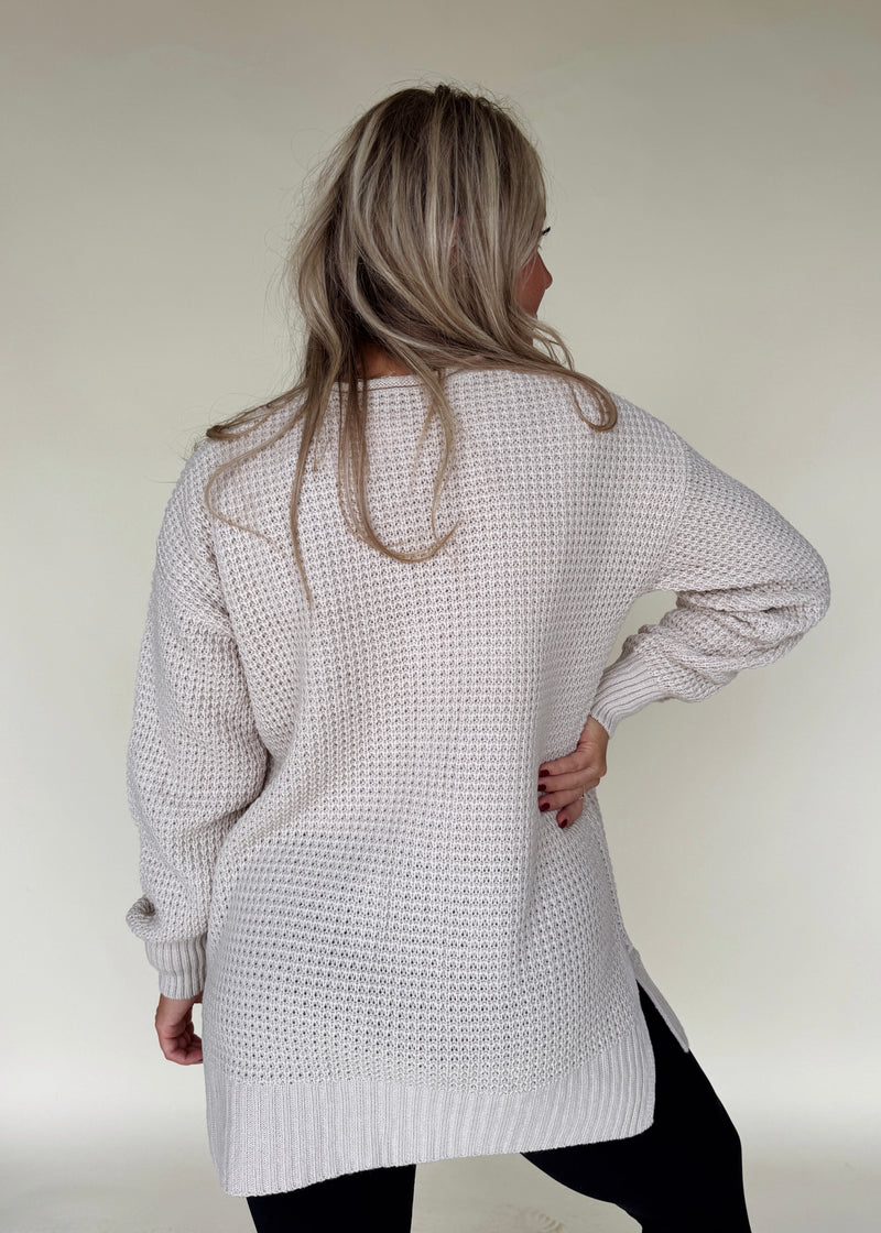 Joie Waffle Cardi-Cream