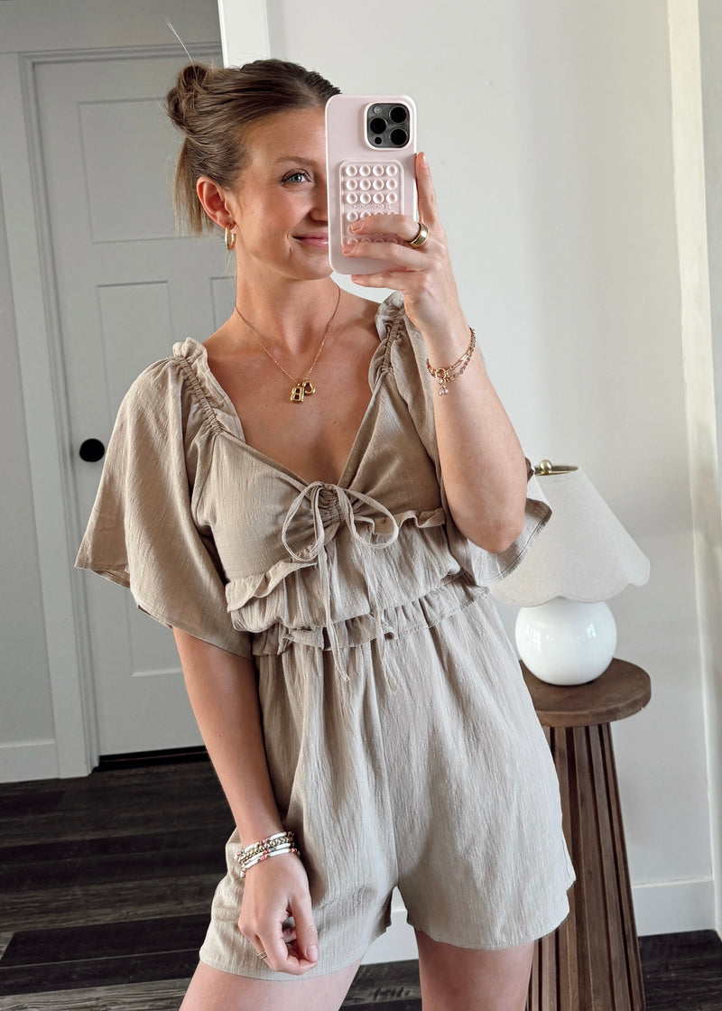 Gloria Linen Romper