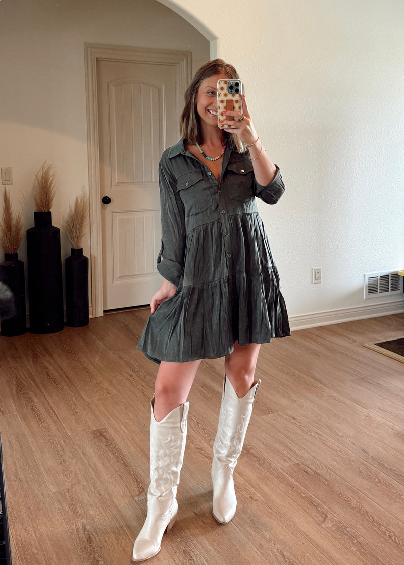 Back to School Button Tunic/ Dress