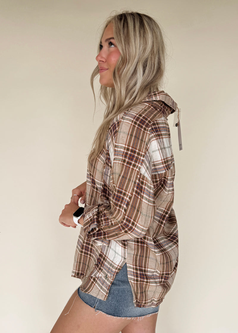 Harvest Hues Plaid Top