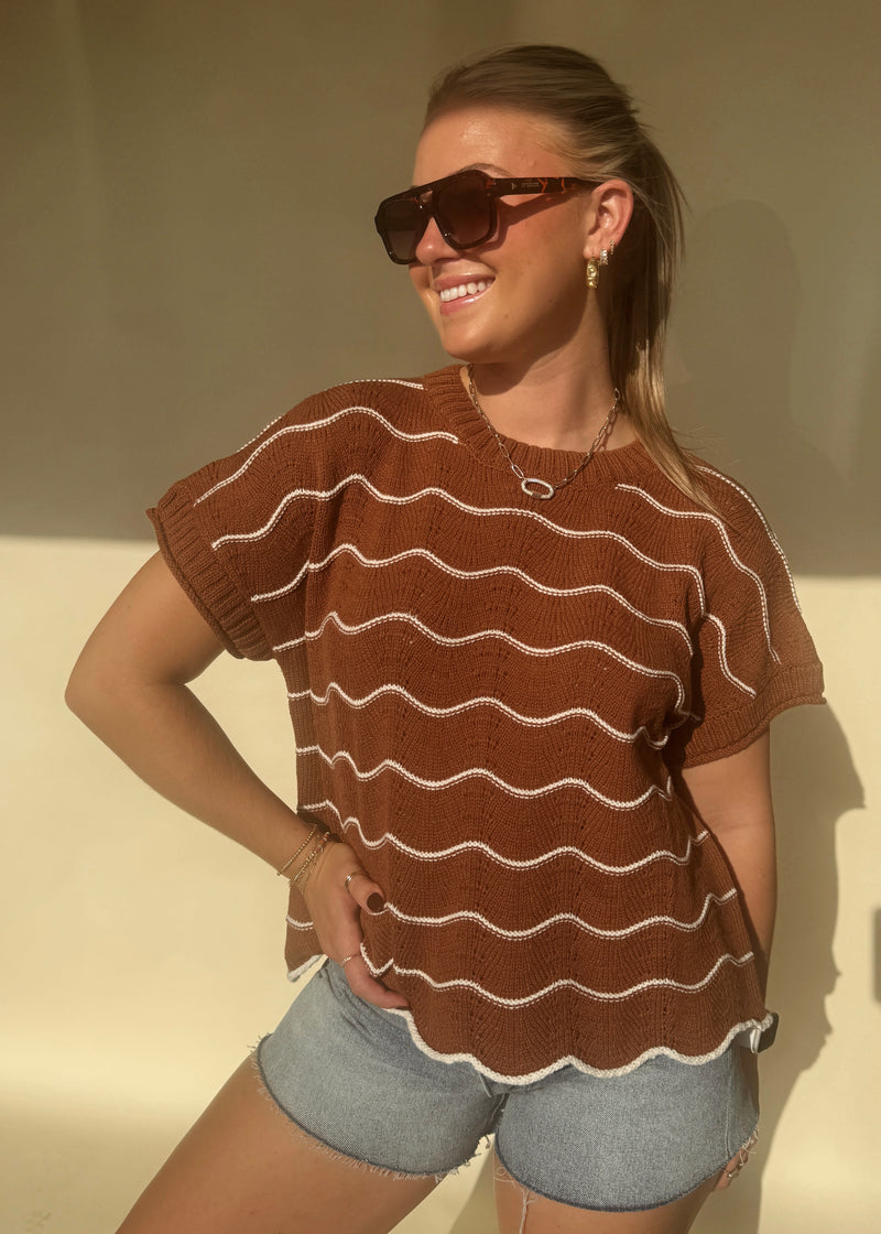 Stella Scallop Sweater Top