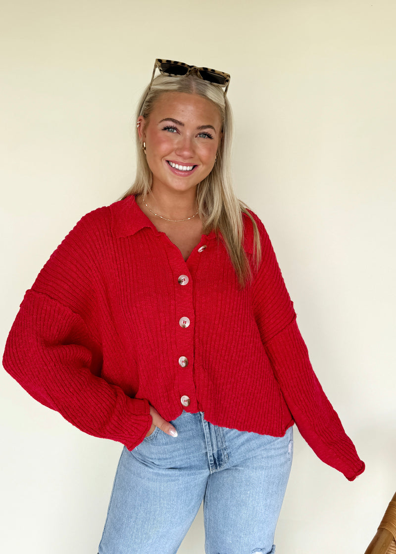 Cherry Cardi Sweater