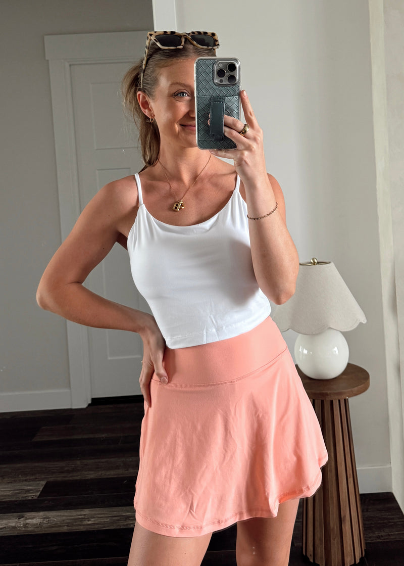 Brynn Butter Soft Skort- Coral