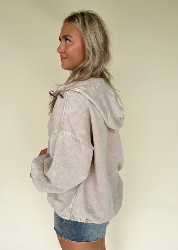 Drew Hoodie-Taupe