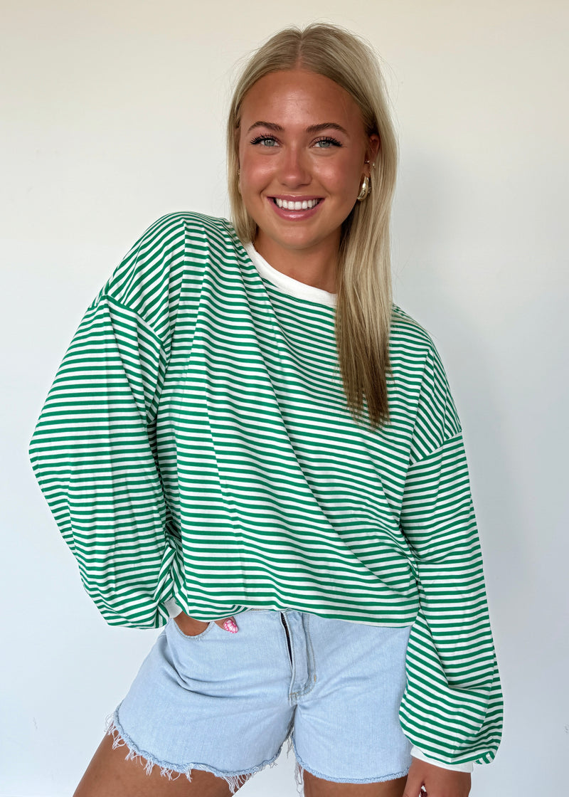 Trend Stripe Pullover-Apple