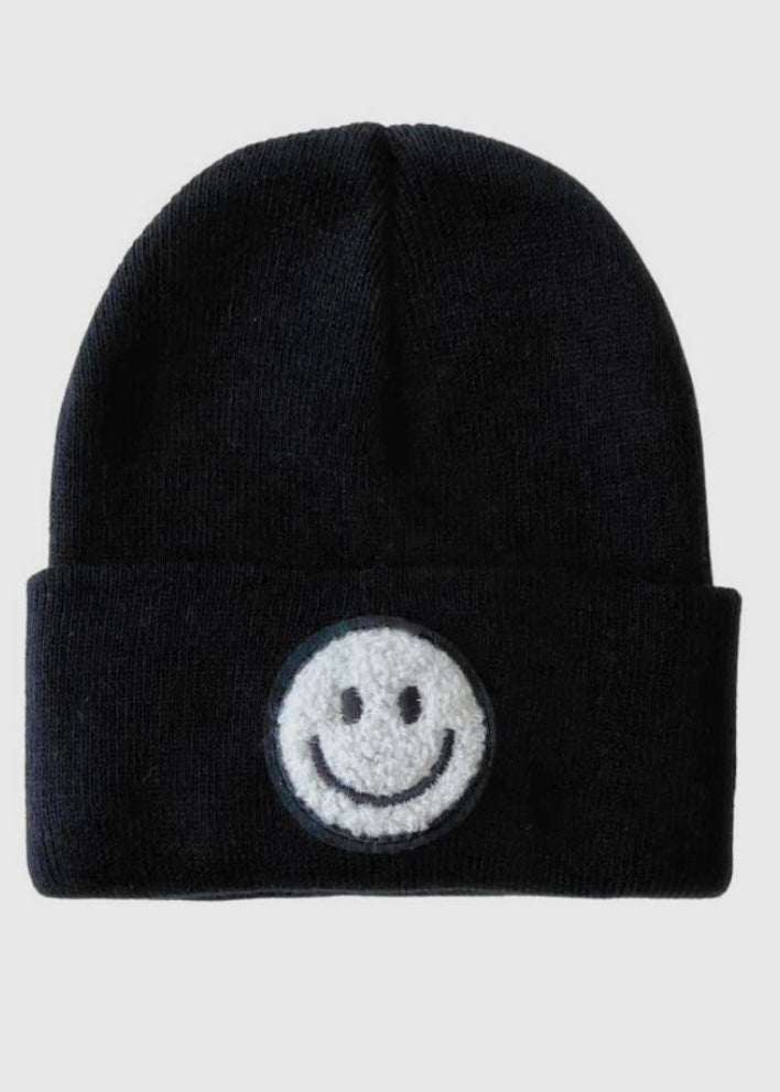 Smiley Beanie- Black