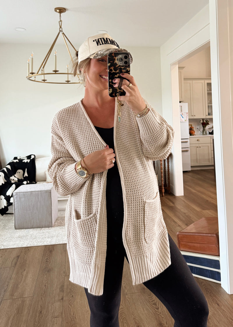 Joie Waffle Cardi-Cream