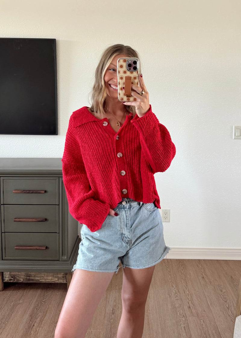 Cherry Cardi Sweater