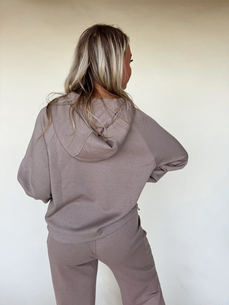 Comfort Season Zip Jacket- Cocoa