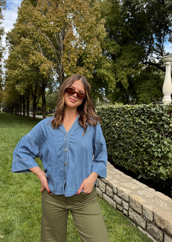 Naomi Denim Blouse