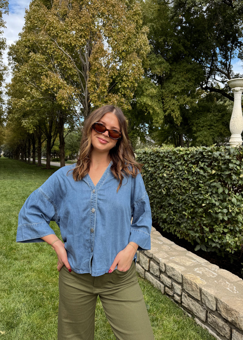 Naomi Denim Blouse