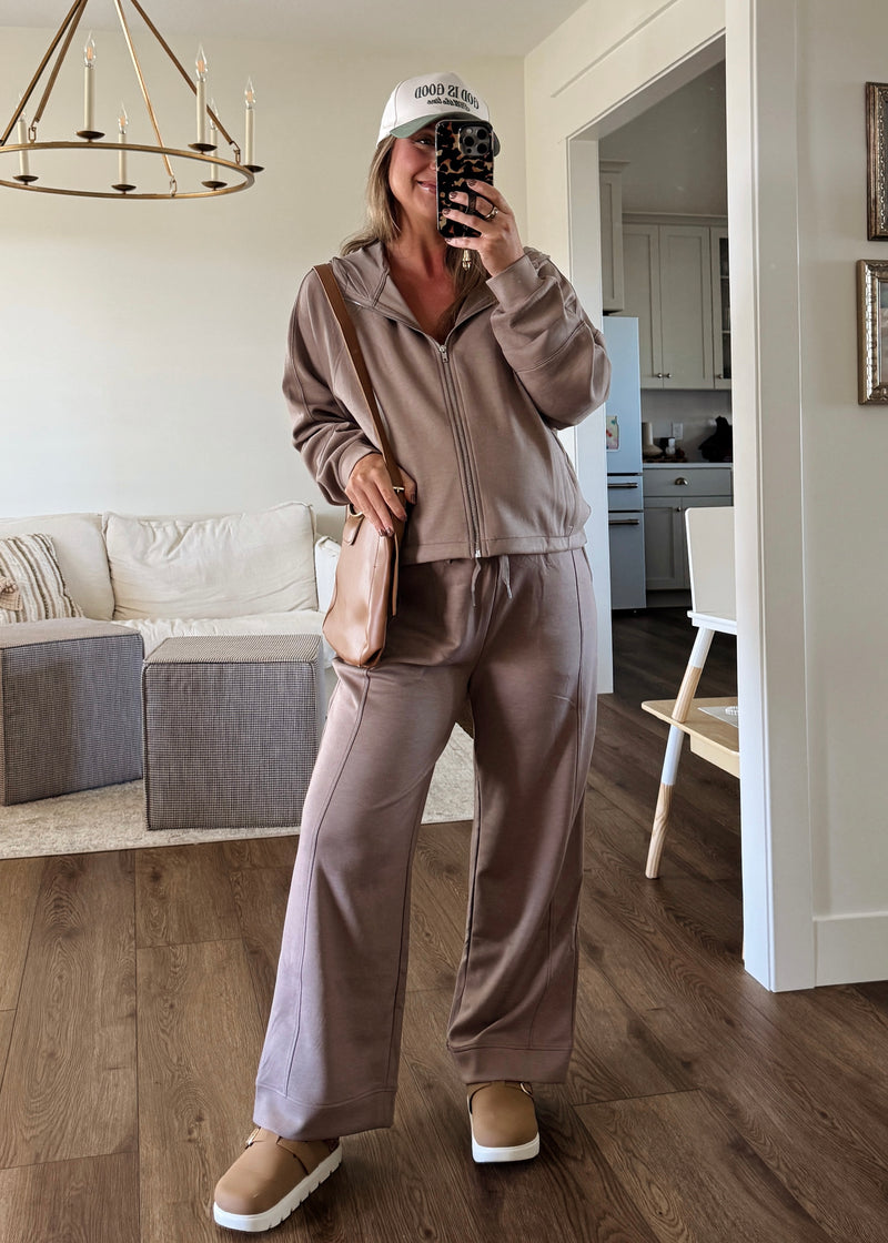 Comfort Season Pants- Cocoa
