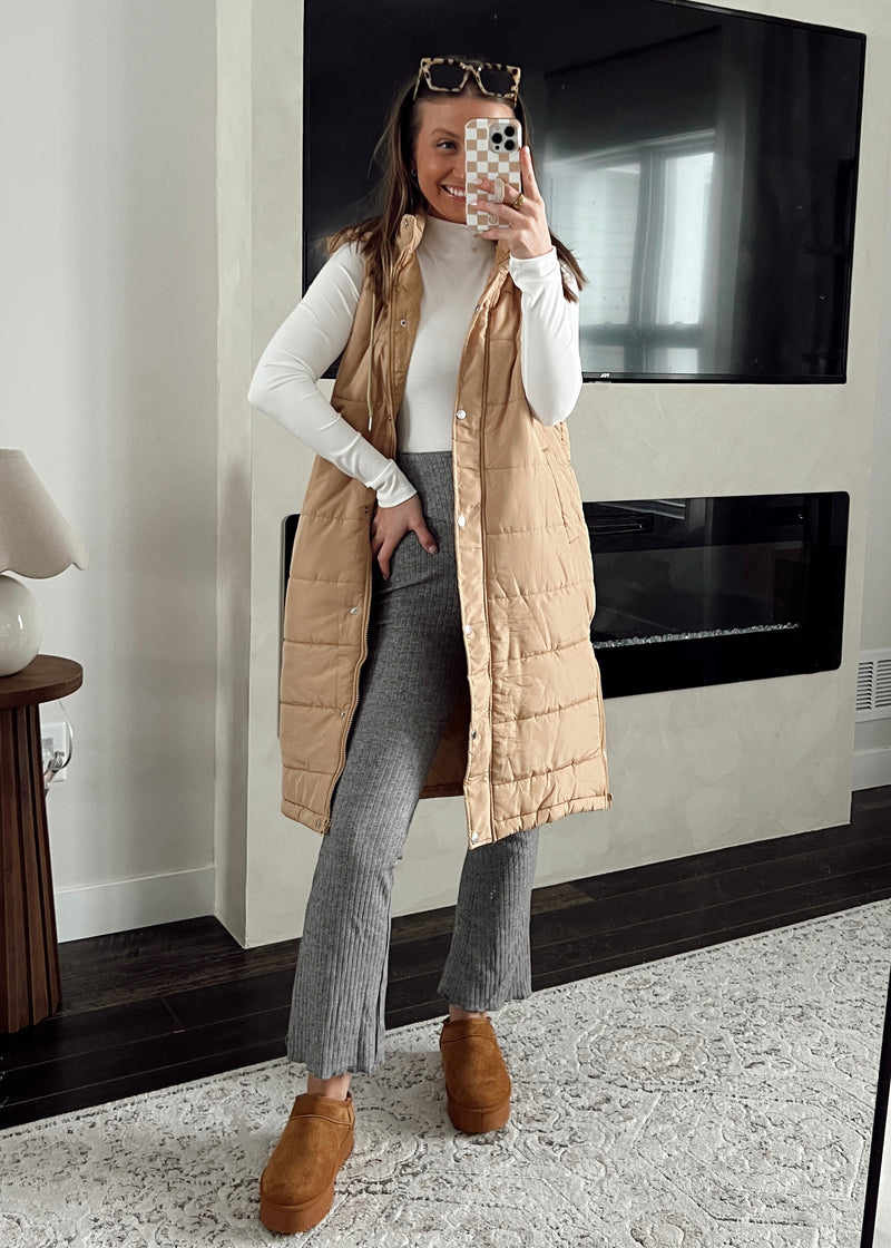 Quin Longline Puffer Vest