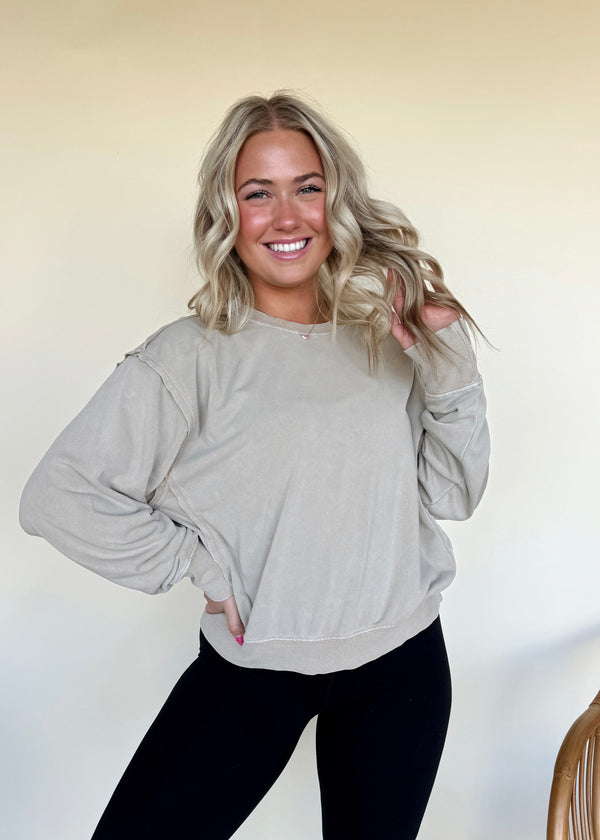 Taya Taupe Sweatshirt