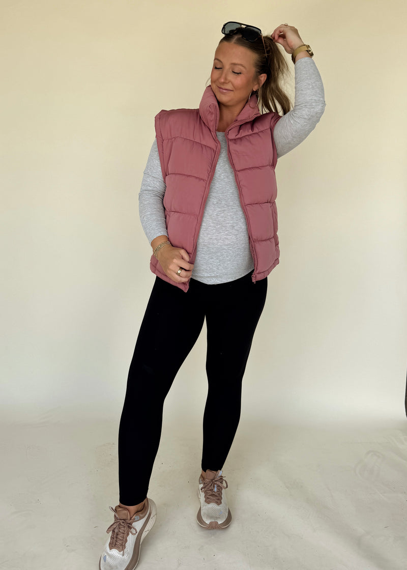 Mauve Puffer Vest