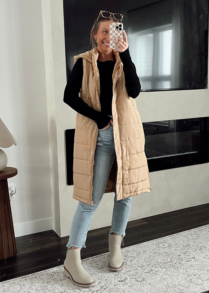 Quin Longline Puffer Vest