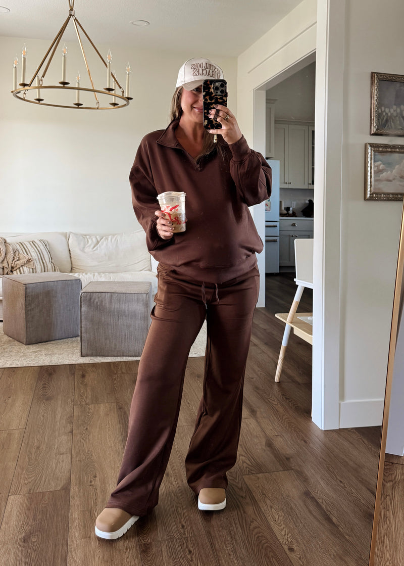 Comfort Season Sweats-Brown