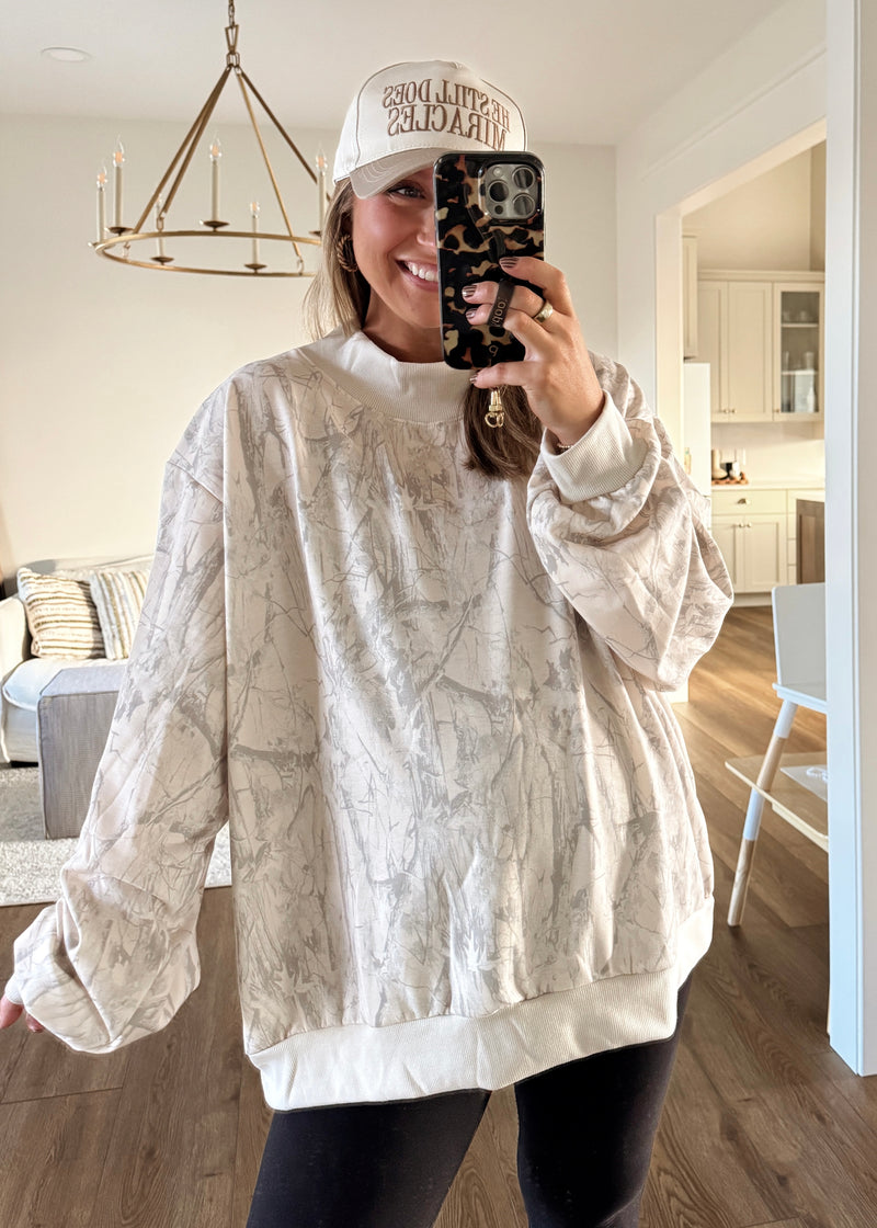 Neutral Foliage Mockneck