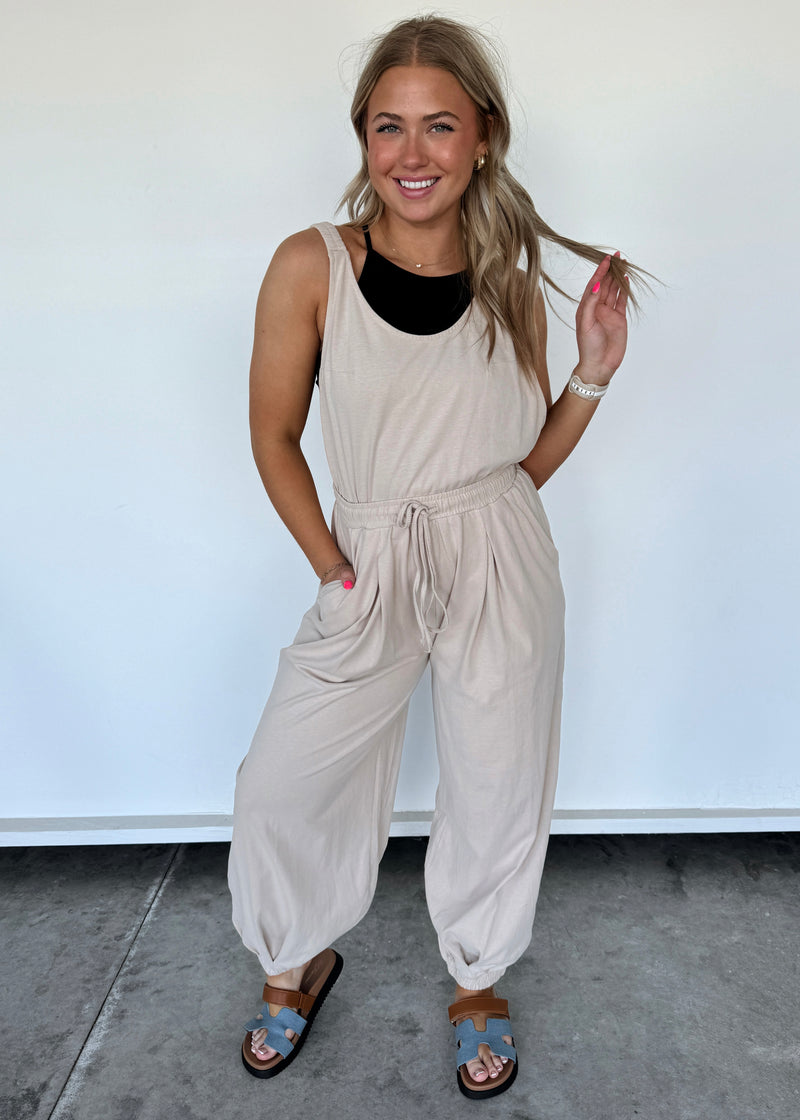 Janie Jumpsuit-Oatmeal